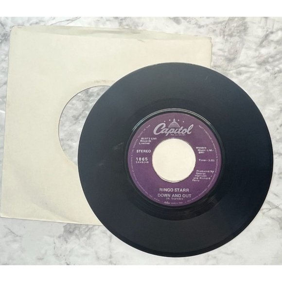 Ringo Starr Photograph / Down and Out 45 Rock Capitol 1865 - Picture 5 of 6